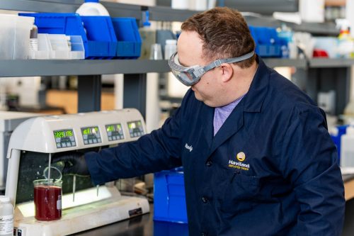 Lab testing at Haviland headquarters