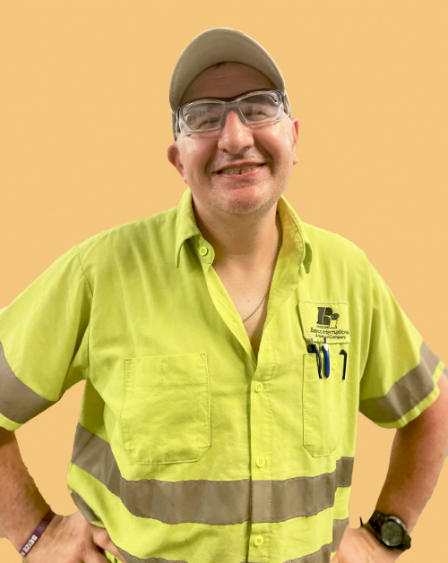 Employee smiling